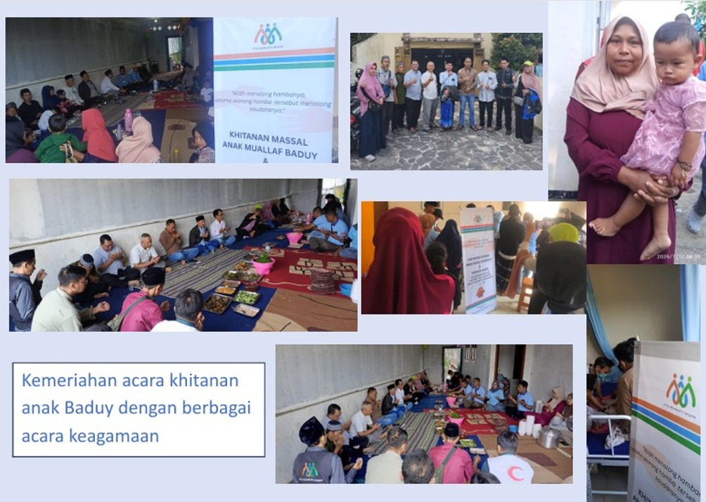KHITANAN MASSAL UNTUK ANAK MUALLAF BADUY DAN YATIM DHUAFA SEKITAR