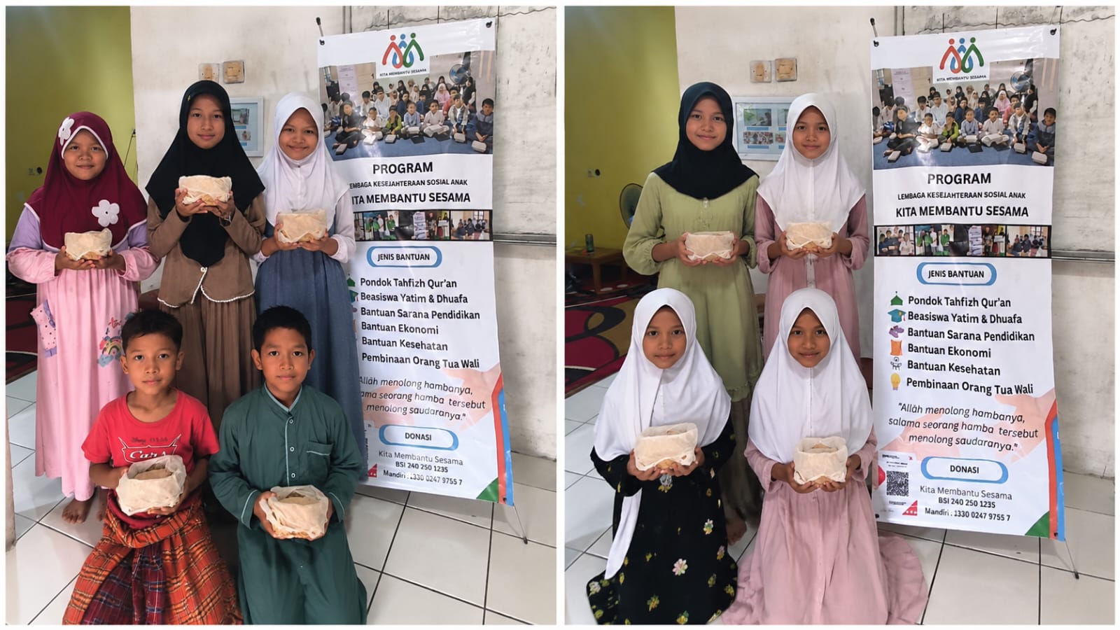 PENYALURAN BANTUAN PANGAN UNTUK SANTRI PONDOK TAHFIZH KMS